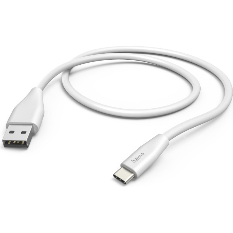 Hama 00201596 Charging Cable, USB-A - USB-C 1.5m white