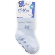 Baby socks with embossed bottom Light Blue 1-2y