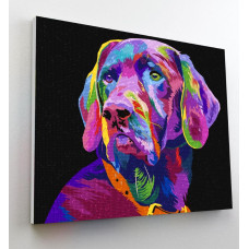 Splat Planet pixel art DOG 30x40 cm