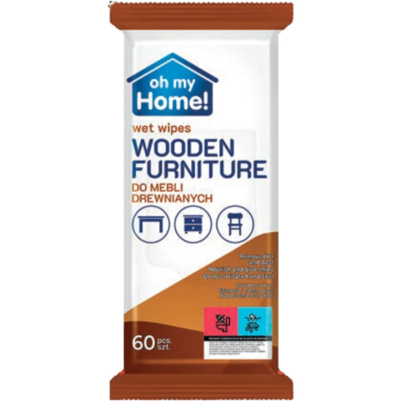 Presto Салфетки влажные для деревянной мебели 60 шт.