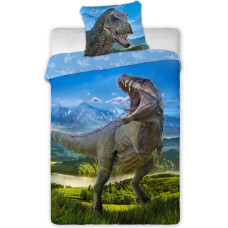 BEDDING SET 140X200+70X90 COTTON. T-REX 001 BLUE YOUTH.