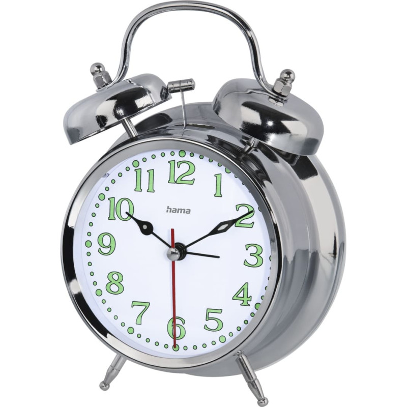 Hama 00186326 Nostalgia Alarm Clock Silver