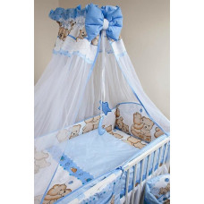 Ankras Bedding set - 6  parts - 120/90/360 - PRZYJACIELE - BLUE