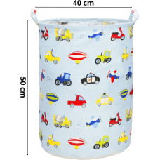 Springos Корзина для хранения игрушек и одежды Springos HA0138, 63 л, с ручками, голубая