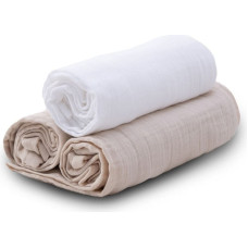 Babymatex Diaper - SET - TB0488/15 - MUSLIN - dwo-layer - size 70x80 cm  - BEIGE