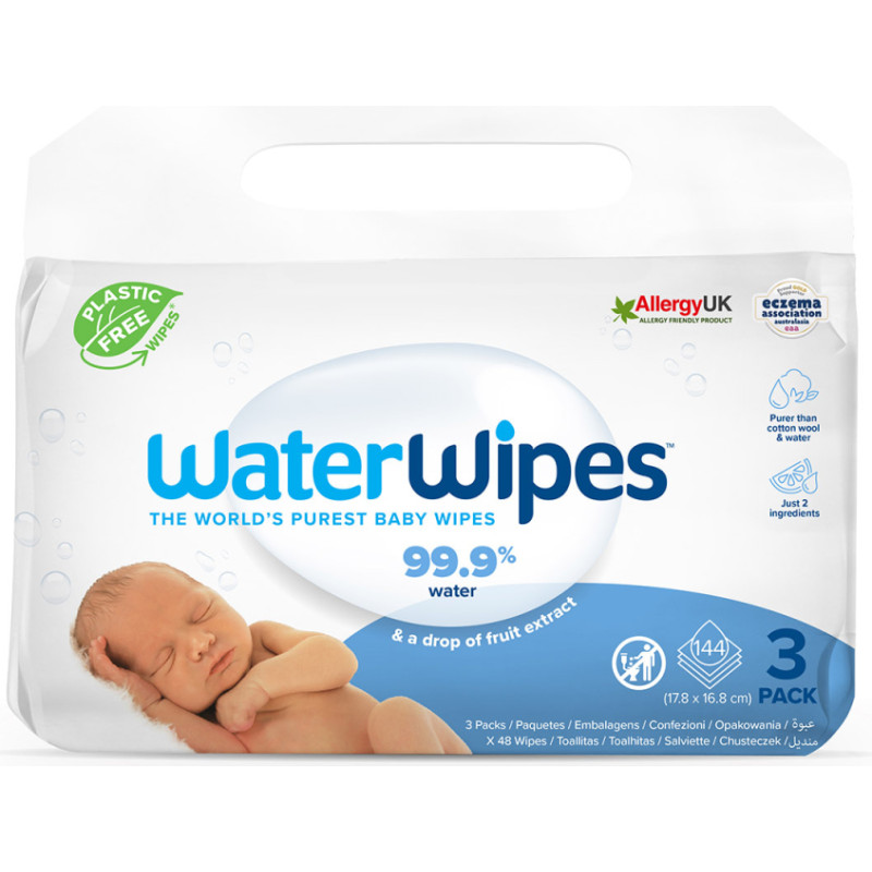 Water Wipes baby wipes, 3x48 pcs., 420134