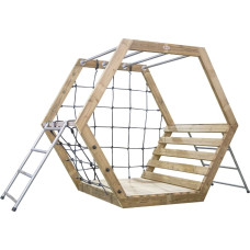 Classic World Edu Drewniany Plac Zabaw XXL Zestaw do Wspinaczki Heksagonalny