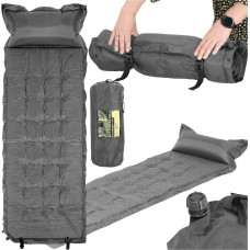 Springos Самонадувающийся туристический коврик Springos PM053 193 см с подушкой и чехлом, серый