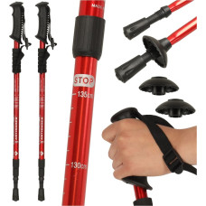 Складные палки для скандинавской ходьбы, 2 шт., красные