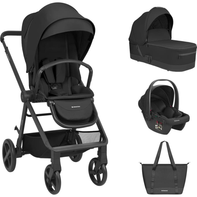 KIKKABOO Универсальная коляска 3in1 Mia Black