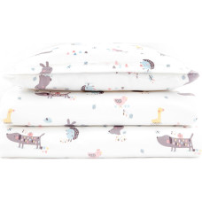 Julius Zollner Gultas veļas komplekts JERSEY “Crazy Animals" 100x135 + 40x60 cm
