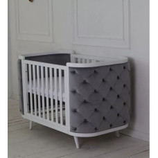 Ingvart Кровать Boho, обитая велюровой тканью, тип "карета" – 70×90 см / 70×134 см (цвет на выбор)