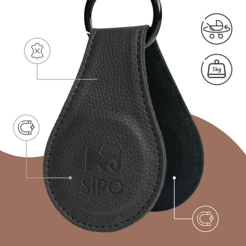 SIPO magnetic clips 2pcs black SCA-16