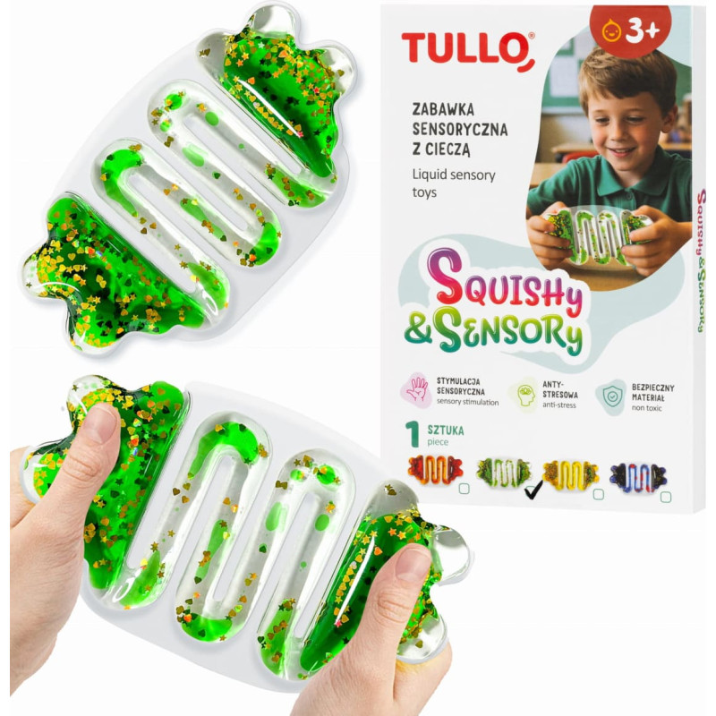 Tullo 707 Zabawka sensoryczna z cieczą squishy zielony