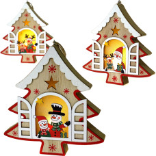 LAMPKA CHOINKA DREWNIANA 3 WZORY