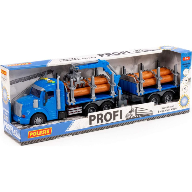 Polesie Грузовой лесовоз с прицепом инерционный в коробке 54 см 96197
