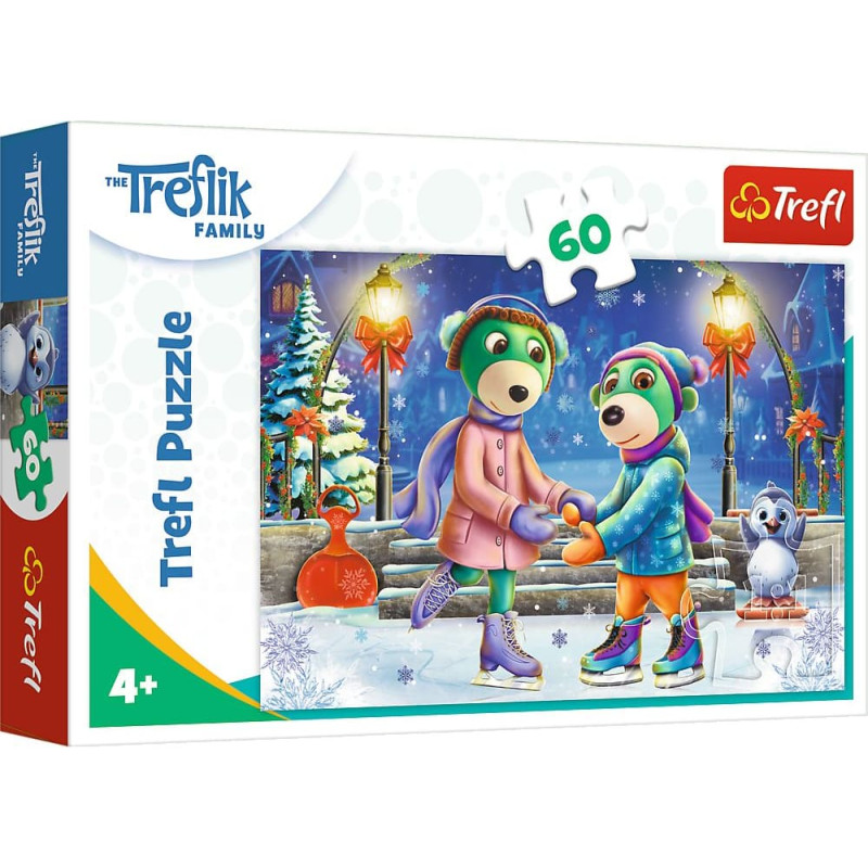 Trefl 17383 Puzzle 60 Zima u Treflik&oacute;w / Rodzina Treflik&oacute;w