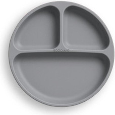 Bocioland 5903 3-PART PLATE WITH SUCTION CUPS DARK GREY BL590