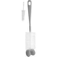 BABYONO Щетка для бутылочек и сосок с губкой 1шт. 720/03 серый