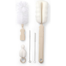 Babyono Set of brushes for bottles and teats with removable handle mini sponge cream 735/04
