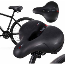 Elastīgs putuplasta velosipēda sēdeklis ar atstarotāju