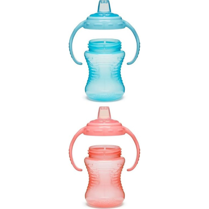 Munchkin teaching drinking bottle with handles and soft spout, Gentle Transition, blue, 90460, 118 ml