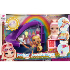 Rainbow High Little Pool Day with Blush Playset 522249-EUC
