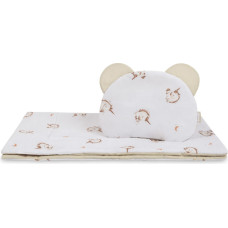Sensillo STROLLER SET COTTON UNICORN BEIGE 54X74 28X36