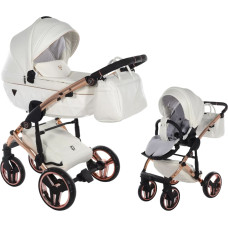 Junama Универсальная коляска 2 в 1 Fluo Line v3 indyvidual - 16 Белый/медь (White/cooper)