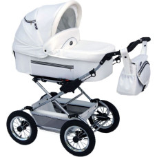 Baby Fashion FANARI Универсальная коляска 2в1, 101 White (white piping)