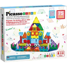 Picasso Tiles Magnetic Construction Set Building Blocks 75 pcs, PTE21