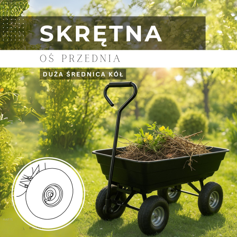 Springos Садовая тележка 110 x 51 x 95 см, 250 кг GA0083