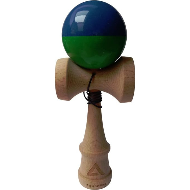 Kendama Half Split Blue and Green 18 cm