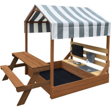 AXI Bo Sandbox with Roof and Picnic Bench Brown