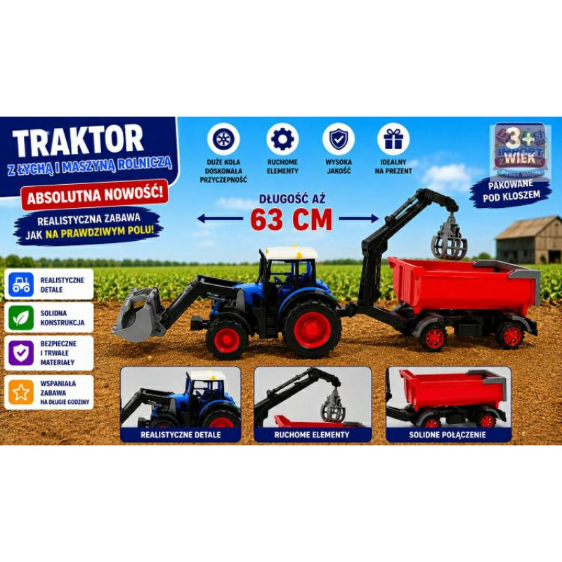 Other 09650 TRAKTOR Z MASZYNĄ ROLNICZĄ