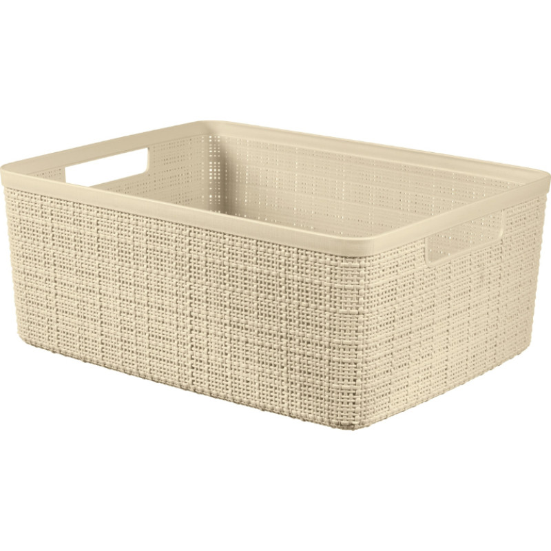 Curver Корзина Jute M 12L 36x28x15см кремового цвета