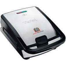 TEFAL тостер Snack Collection, 700W, 2 сменные пластины, черный/серебрянный SW852D12