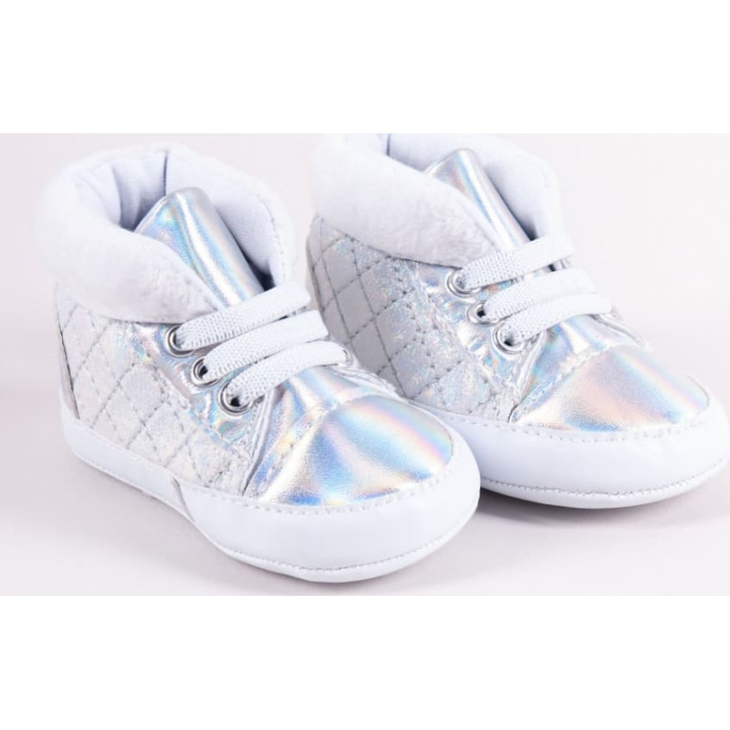 Yo Baby SCORPIO OBO-191G Buciki srebrne dziewczęce 0-6m