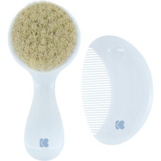 Comb and brush with natural bristles Savanna Blue