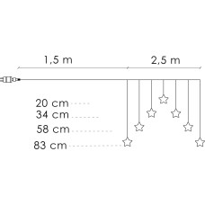 Springos aizkaru zvaigznes 70  gaismas diodes CL4139