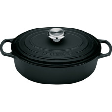 Le Creuset Чугунная кастрюля овальная Ø27см / 3,4л матовая черная