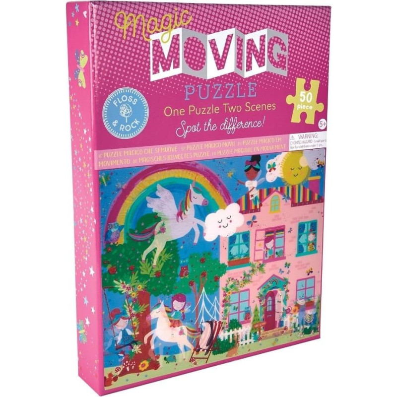 Floss & Rock Magic Moving Puzzle, Rainbow Fairy, 50 pcs.