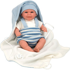 Arias doll with a blanket, blue, 35 cm