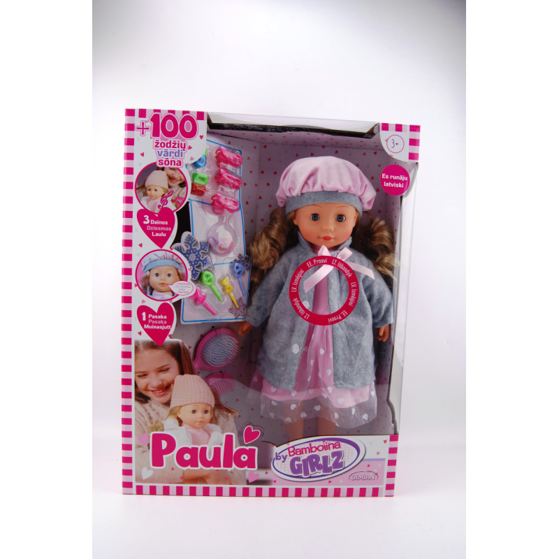 Bambolina latvian talking doll Paula, BD1679BLV