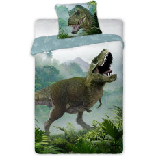 BEDDING SET 140X200+70X90 COTTON. T-REX 002 GREEN YOUTH.