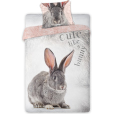 BEDDING SET WILD RABBIT 140X200+70X90 COTTON. YOUTH.