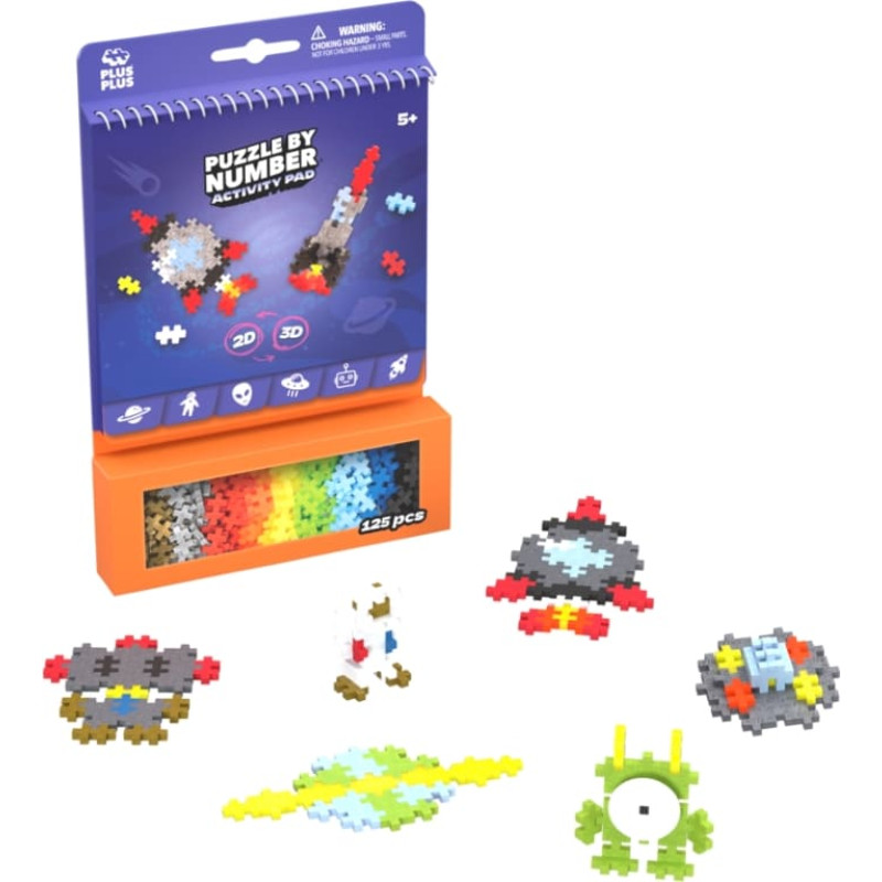 Plus Plus Activity Pad, Space, 125 pcs.
