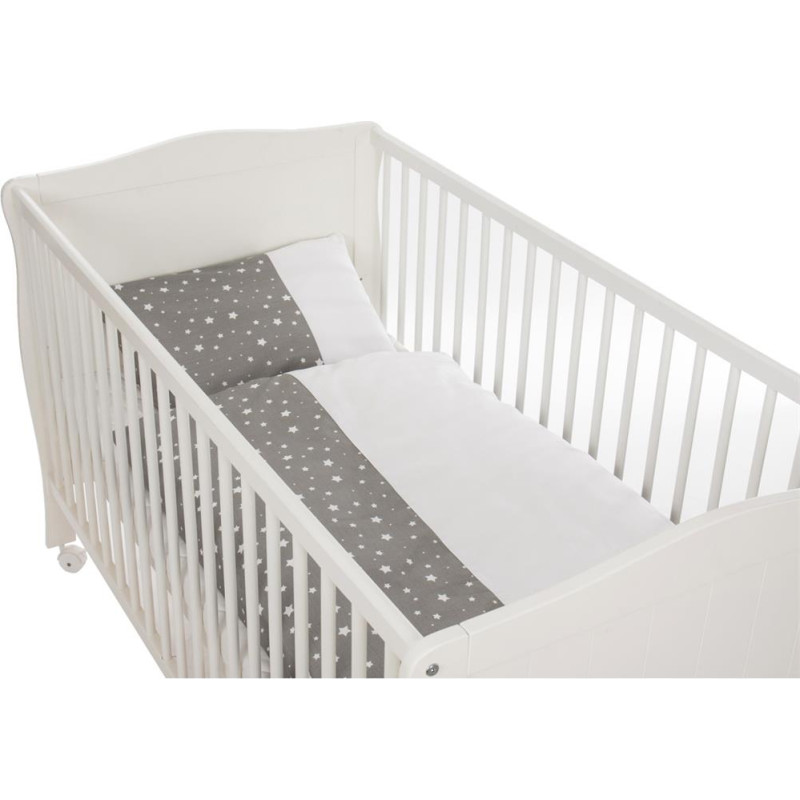 Fillikid voodipesukmplekt 100 x 135 cm Tähed, hall