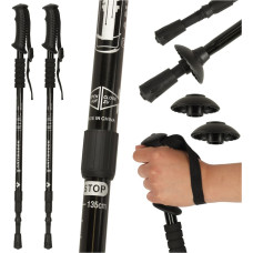 Складные палки для скандинавской ходьбы, 2 шт., чёрные