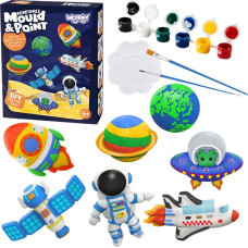 Творческий набор Woopie DIY с красками — сделай и раскрась гипсовые фигурки (космический набор)